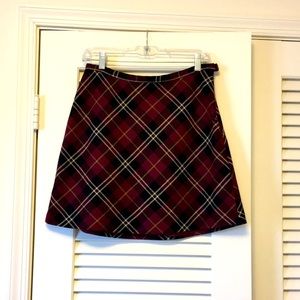 The Limited Plaid Wool Mini-Skirt Size 8